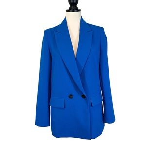 Zara Royal Blue Blazer Button Front, Size XS
